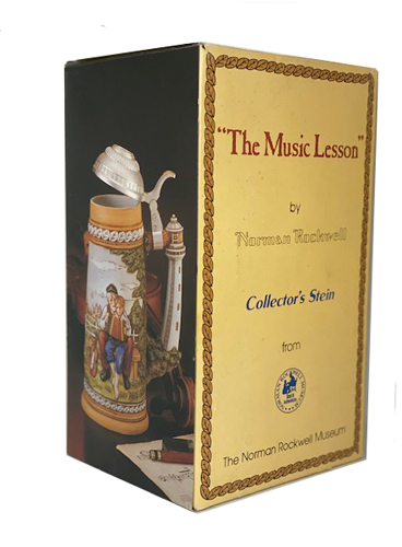 ノーマン・ロックウェル 陶器 The Music Lesson Beer Stein / Tankard - Rockwell's The Music Lesson (on Accordion)