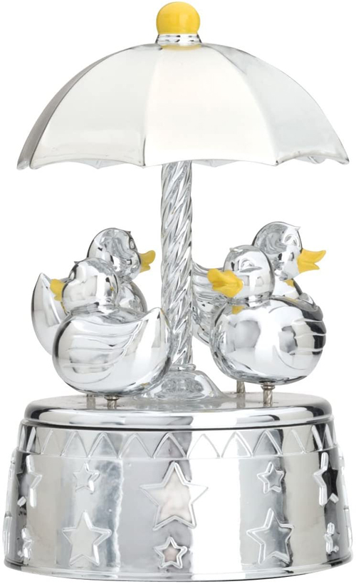 Reed and Bartons' Silver Musical Carousel with Ducks
