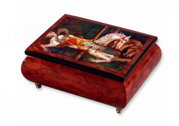 Simon Bull Carousel Horse Music Box 
