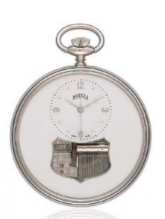 Boegli Adagio, musical pocket watch polladium finish