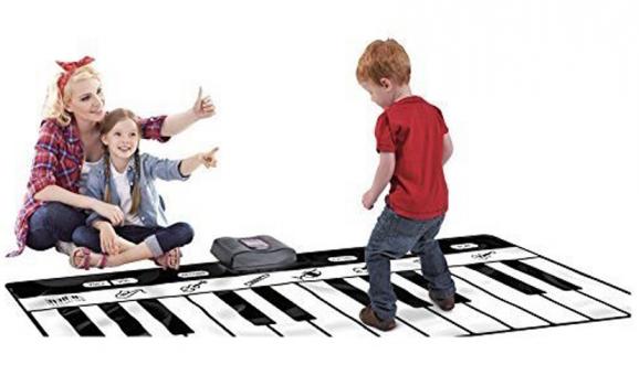 large piano keyboard play mat