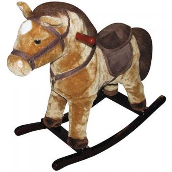 Spft Plush light brown rocking horse 