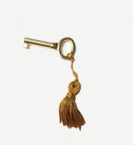 short music box locking key with tassle