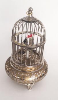 Zimbalist Double Bird Cage in India Silver