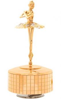 Revolving 24k ballerina musical figurine en Point