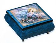 Blue Music Box featuring Angel of Love on Lid
