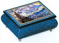Van Gogh's Starry Night on Blue Music Box