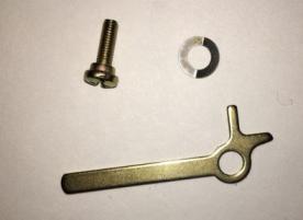 Stop start brass arm with double tooth