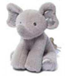 Gund Plush musical elephant in grey