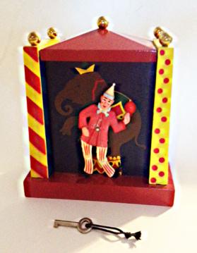 Vintage Swiss Clown Bank plays Ta Ra Ra Boom Di Yay