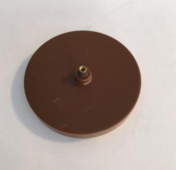 Brown plastic platform wind up key