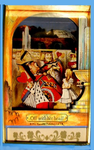 Alice in Wonderland with The Queen of Hearts musical shadow box