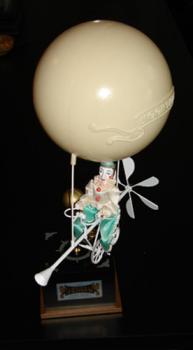 Moon Tripper clown on bike pedaling air balloon musical automaton