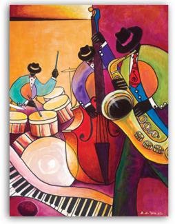 Canvas Art - Jazz Trio by African American Expressions