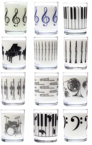 tumblers with musical instrument designs
