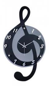 Clever Clock G Clef Design 