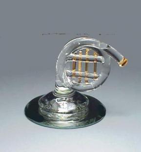 blown glass French Horn Figurine