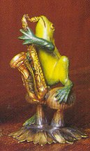 Vintage Petite Choses Croque Symphonique Sax (Frog Sax Player)