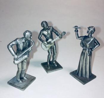 Sax and Guitar players with Lady Singer in Pewter.