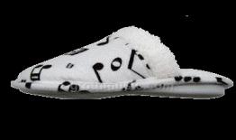 SideView of Slipper with musical notes