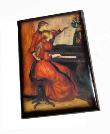 Two Girls at Piano in Red Dresses (1.18)