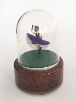 Vintage Reuge Can-can Dancer under Dome