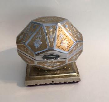 Zimbalist Geodesic egg India Silver Music Box