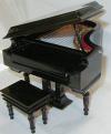 Miniature Piano w/Bench (Black Baby Grand) Small