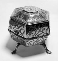 Hexagon Shaped Zimbalist footed Musical Box