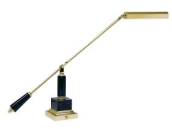 Lamp with Counter balanced Brass Side Arm on Black Marble Base