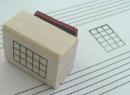 Rubber Chord Stamps - 4 Strings and 5 Frets - Mini Size