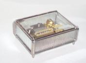 Leaded glass music box with 36 note melody