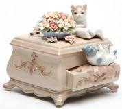 Kittens on a Dresser  Musical Figurine