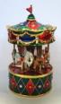 musical revolving miniature jeweled enamel carousel 