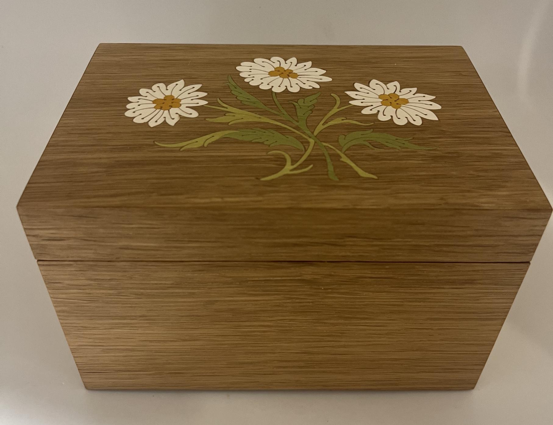 Solid Oak Wood Music Box with Ballerina