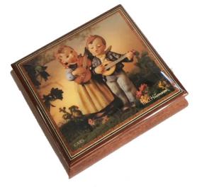 Ercolano Music Box with Hummel's decoupage Happy Days