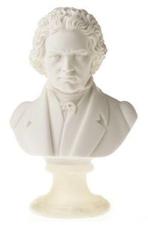 hand carved alabaster 12"  Bust of Beethoven