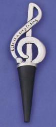 Bottle Stopper Pewter G CLef