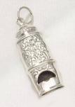 Ornate Sterling Silver Cabby Whistle Pendant