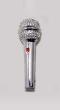 Silver jeweled Microphone Pin