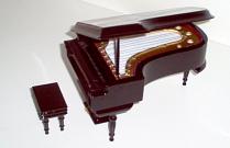 Miniature Glossy Black Piano