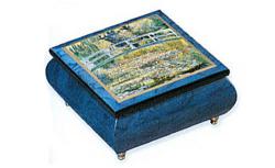 Monet Bridge on Blue Music Box by Ercolano