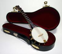 Miniature 5 String Banjo with Case 9.5