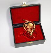 Miniature French Horn 4" and Case