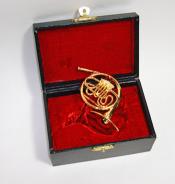 Miniature French Horn 4" and Case