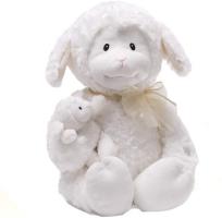 Lamb with baby lamb recites rhymes by gund