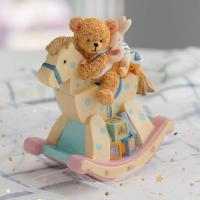 Rocking Horse with a Teddy Bear, Rabbit and Little Duck Riders