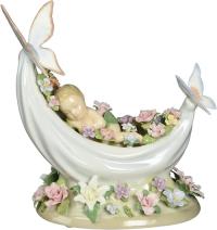 Sleeping Fairy, Porcelain Musical Figurine