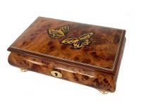 two bullterflies on elm music box