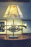 custom lamp made of trumpet